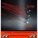 10 BLINK LED 3 mm GRN 6 - 12 Volt fertig verltet Beleuchtung Auto Boot Heli