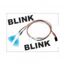 5mm LED - Blau glasklar - blinkend - JR Stecker