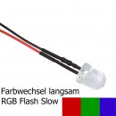 LED 3 mm FARBWECHSEL RGB SLOW FLASH 6 - 12 Volt fertig...