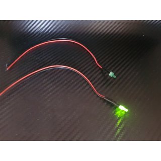 1 Stck LED 2 mm GRN 4,8 - 12 Volt fertig verltet Beleuchtung Auto Boot Flugzeug