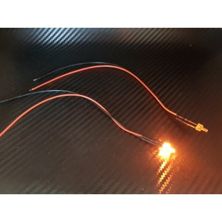 1 Stck LED 2 mm ORANGE 4,8 - 12 Volt fertig verltet Beleuchtung Straenwacht LKW