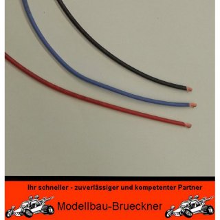 Je 1m Silikon-Litze Kabel 2,5 mm rot/schwarz/blau Silikonkabel brushless Regler