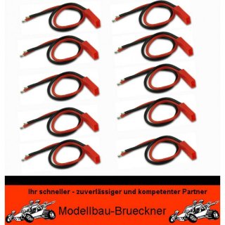 10x Anschlusskabel Akku - BEC - Stecker - 15cm hochwertiges Kabel YUKI