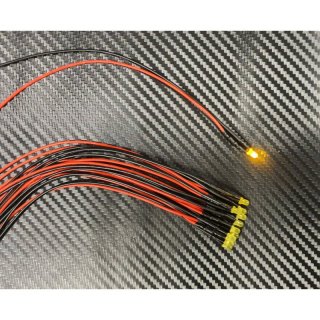 10x LED 5mm GELB gefrbt 6 - 12 Volt fertig verltet Beleuchtung RC-Car Eisenbahn