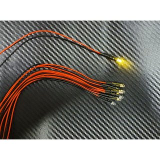 10x LED 5mm WARM-WEISS 6 - 12 Volt fertig verltet Modell-Beleuchtung Eisenbahn