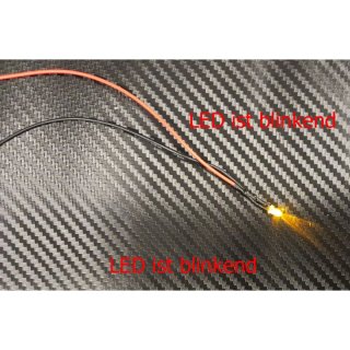 1x LED 5mm GELB glasklar BLINKEND 6-12V Beleuchtung Car Eisenbahn Boot Flugzeug