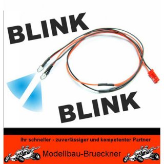 2 Stck LED 3 mm BLAU BLINKEND 5 - 10 Volt fertig verltet BEC Stecker Beleuchtung Auto