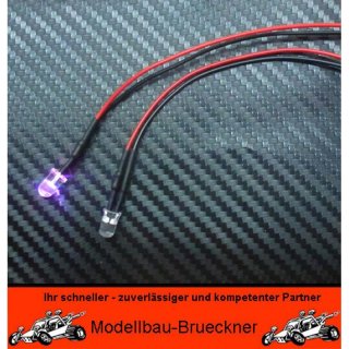 2 Stck LED 5 mm lila / purple 4,8 - 12 Volt fertig verltet Beleuchtung