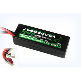 3S 11,1 Volt LiPo Akku 5000 mAh 50C T-Plug Hardcase fr RC Car Basher Brushless