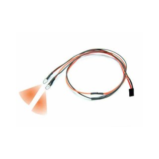 LED 3mm -  dauer-leuchtend - Orange/Gelb - glasklar - JR-Stecker