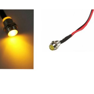 5mm LED mit Halterung 6 - 12 Volt fr RC Car Buggy Boot Flugzeug Heli Beleuchtung gelb