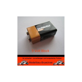 9 Volt Block 6LR61 Duracell PLUS, 1 St. NEU und immer frisch!!