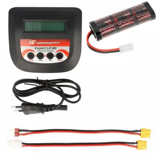 Robitronic NiMH Race Akku 1800-4000mAh 7,2V Fahrakku Tamiya Ladegert RC Car Set