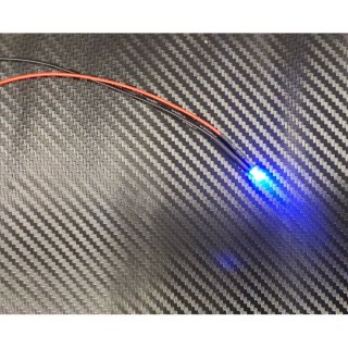 LED 3 mm BLAU gefrbt 6 - 12 Volt fertig verltet Beleuchtung Auto Polizei THW