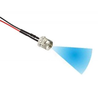 LED 5 mm BLAU glasklar FLAT TOP 6-12 Volt Beleuchtung RC Car Auto Polizei THW