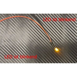 LED 3mm GELB gefrbt BLINKEND 6-12V Beleuchtung Auto Boot Flugzeug Straenschild