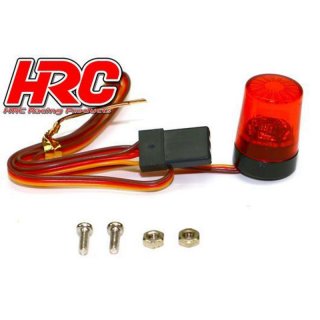 Lichtset - 1/10 TC/Driftt - LED - JR Stecker - Einzeln Dach Blinklicht - Rot HRC8737R5